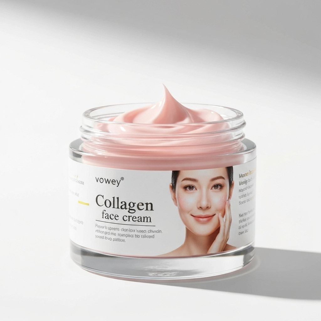 Collagen and hyaluronic acid face cream